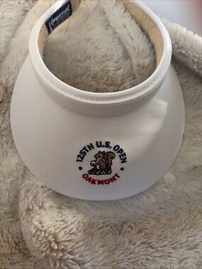 Kids White Oakmont 125th U.S. Open Embroidered Visor